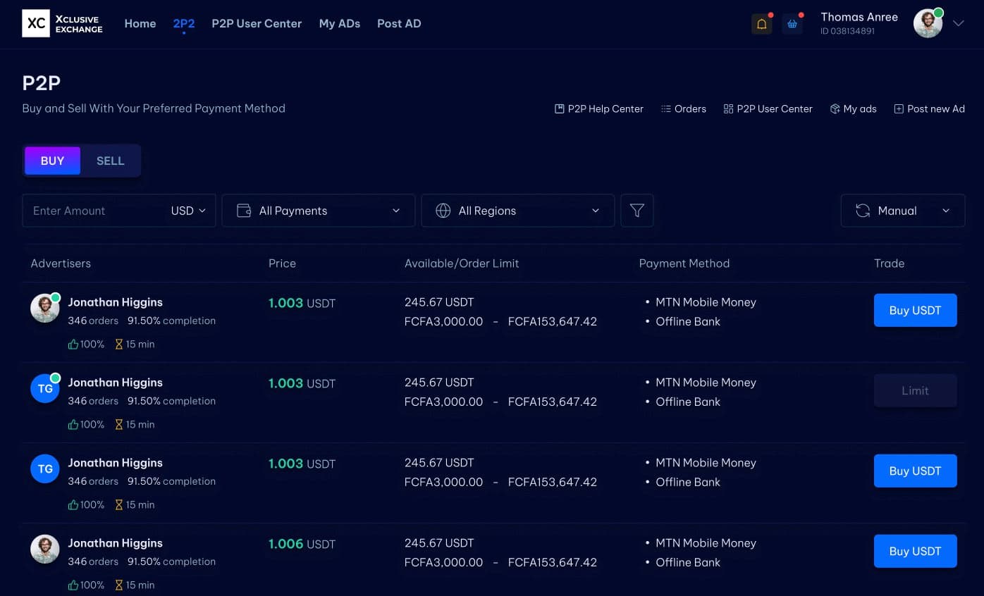 Product image for usdt-p2p-xclusive